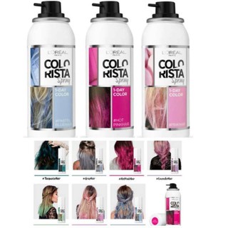 Xịt Nhuộm Tạm Thời L'oreal Paris Colorista Spray Hot Pink - Minthair - Turquoise - Grey (Xanh, Hồng, Xám)