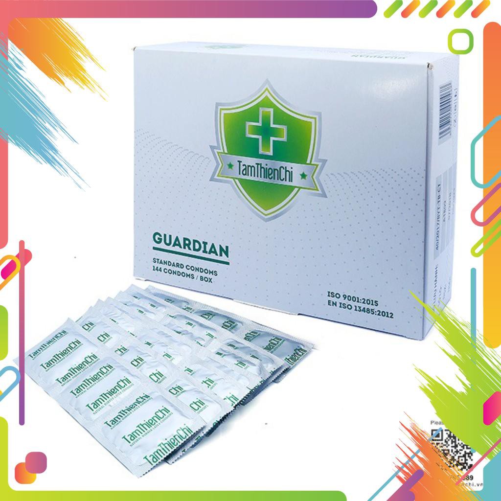 [ sale sập sàn ] Bao cao su Tâm Thiện Chí Guardian mỏng trơn hộp 144 cái