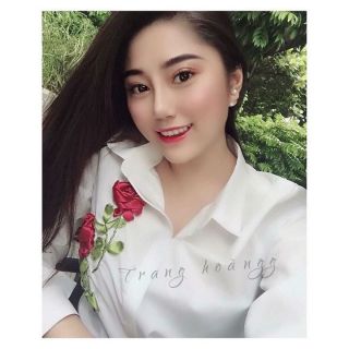 Áo sơ mi thêu duy băng