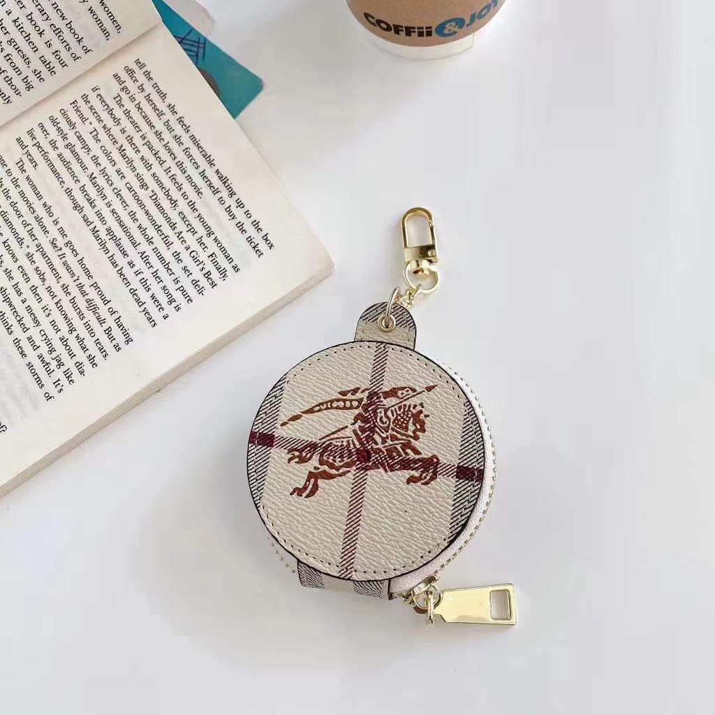 Vỏ bảo vệ hộp sạc tai nghe thích hợp cho AirPods 1 2 Pro họa tiết thương hiệu BURBERRY
