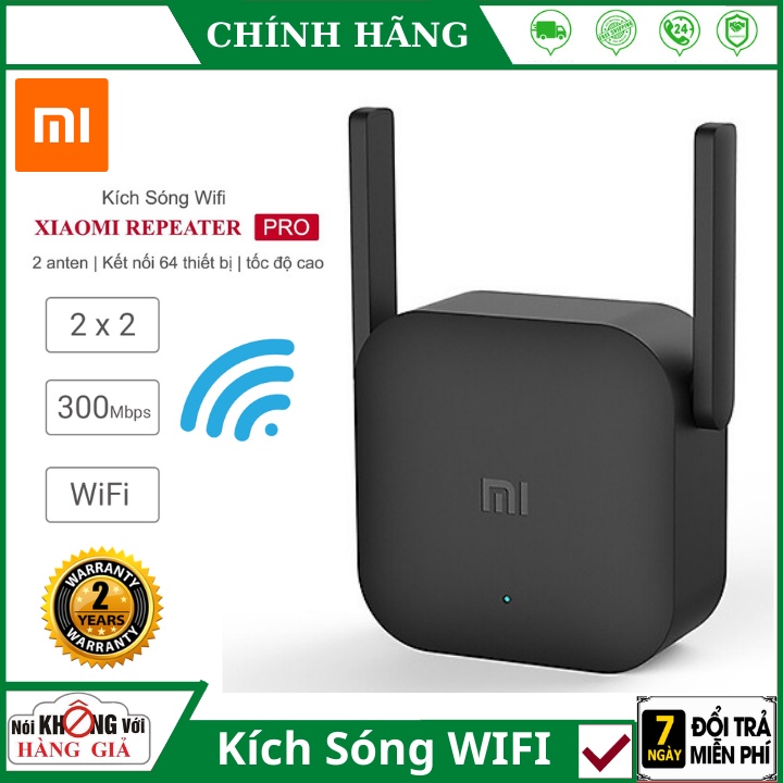 Kích sóng Wifi Xiaomi Repeater Pro  FREESHIP  Chuẩn wifi 300Mbps , Với 2 ăng ten phát sóng xa hơn