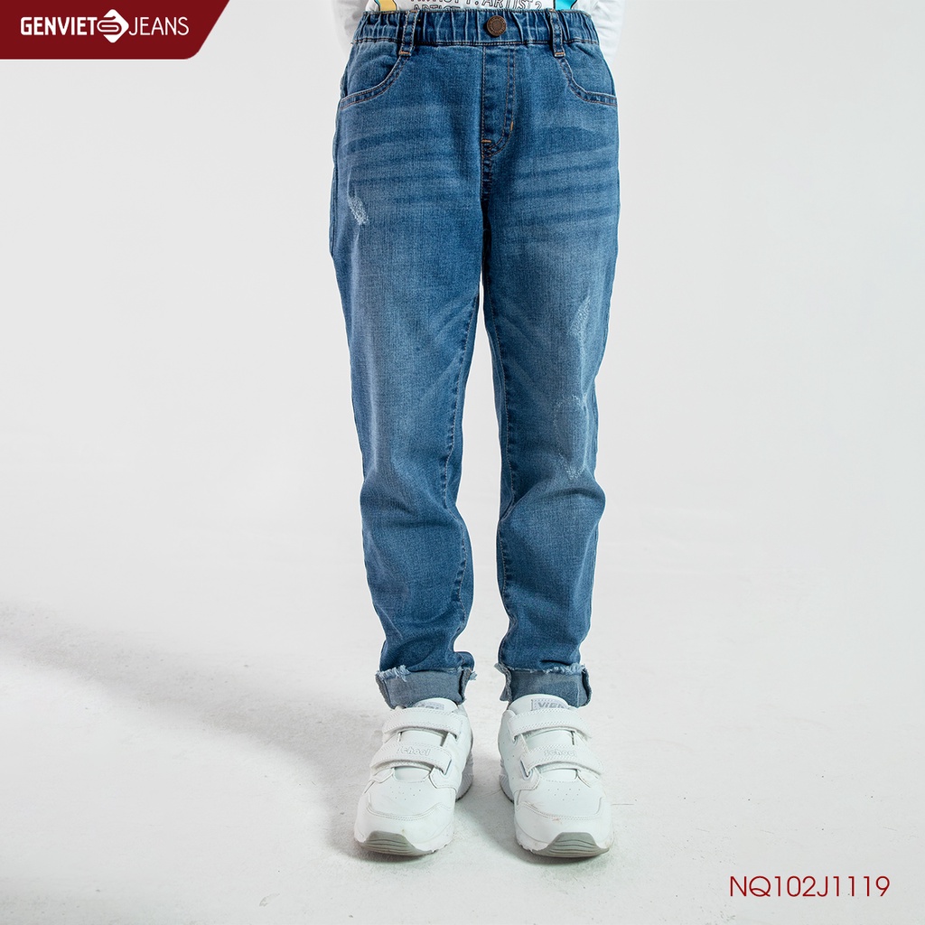 Quần dài jeans bé gái GENVIET KID NQ102J1119