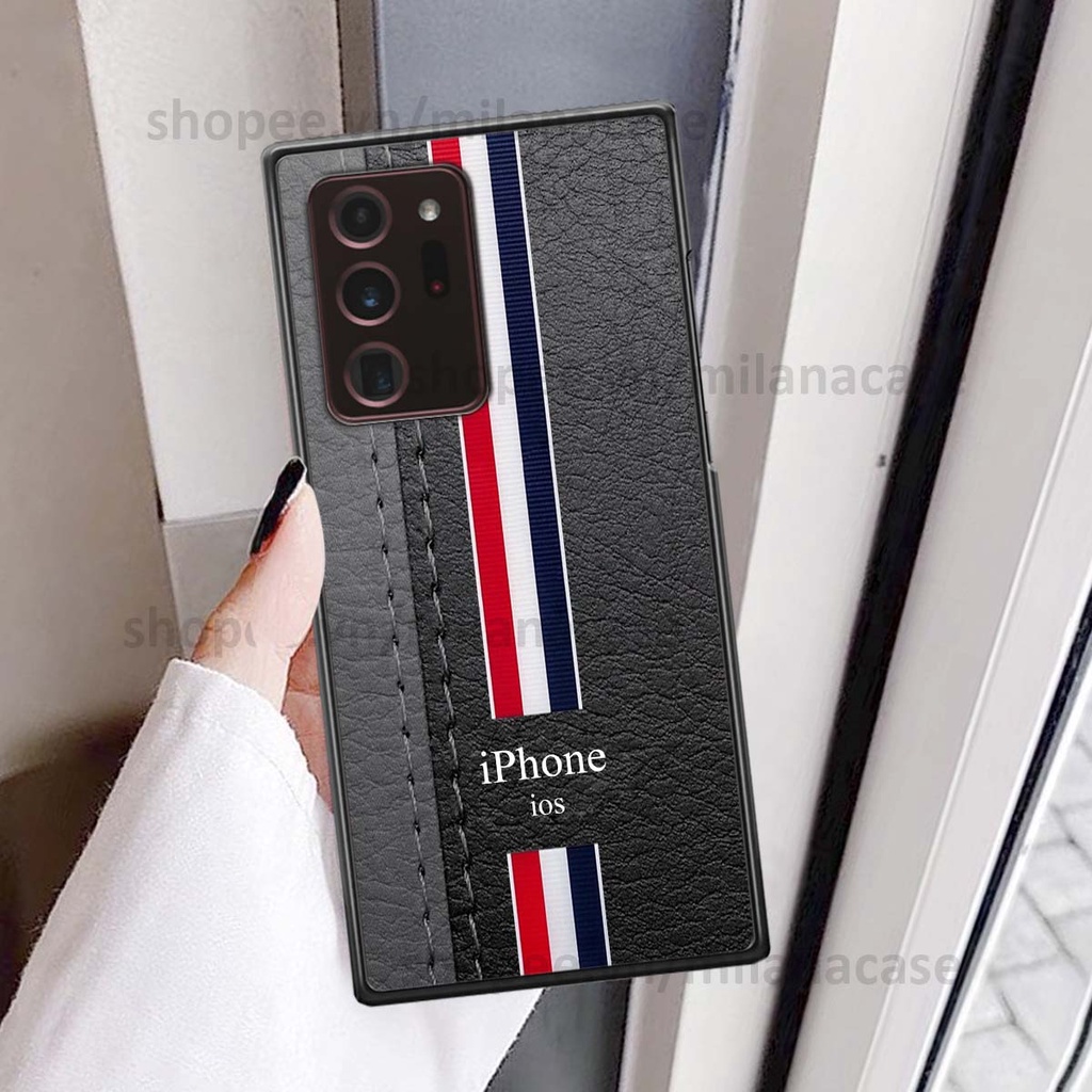 Ốp Samsung Note 20 Ultra in giả da phong cách thể thao, cá tính, thời trang