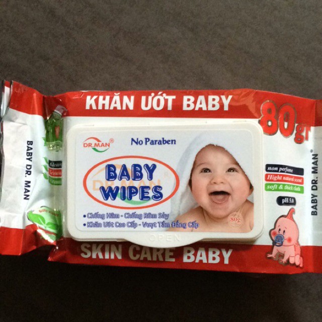 KHĂN ƯỚT BABY WIPES 80GR