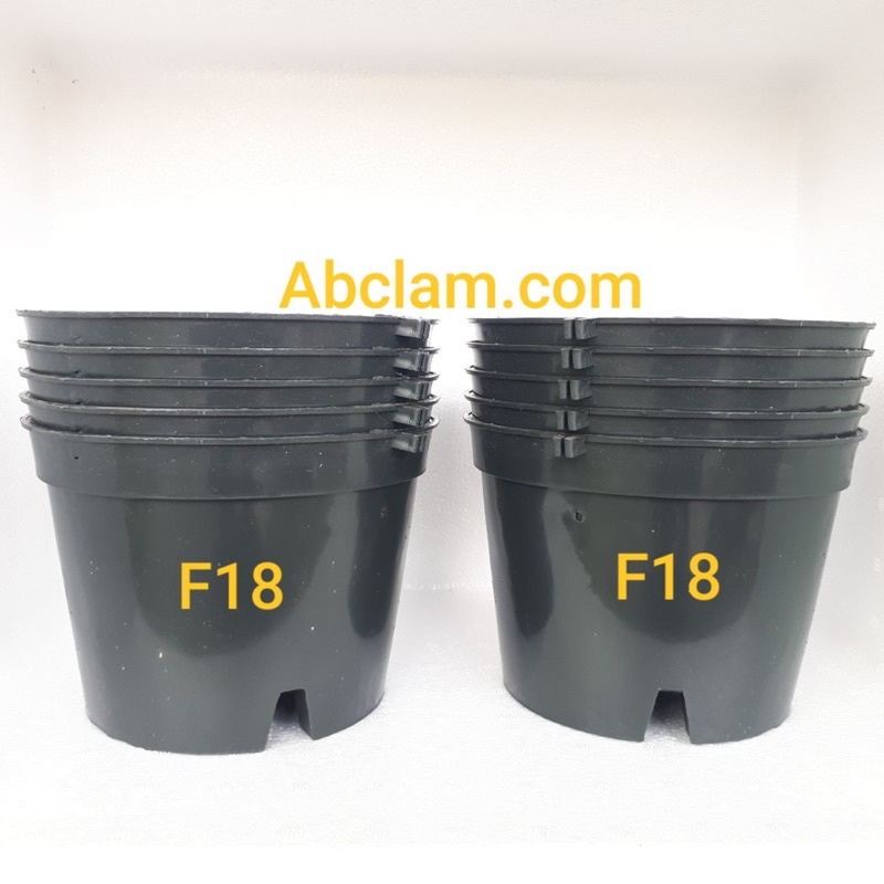 Chậu Nhựa Đen Trồng Lan Fi 18 - 10 Cái, Lỗ Đáy Không Lỗ Hông
