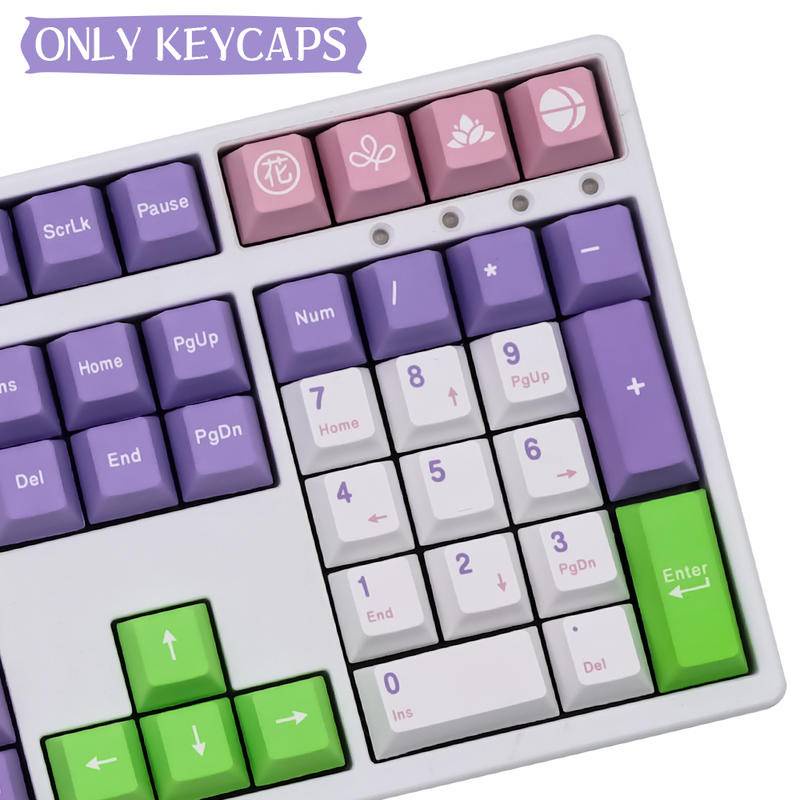 GMK Hanami  pink Keycaps  Dye Sublimation Cherry Profile Bộ Phím Rời PBT GMK Hanami 139 / 151 Cho Bàn Phím cherry mx