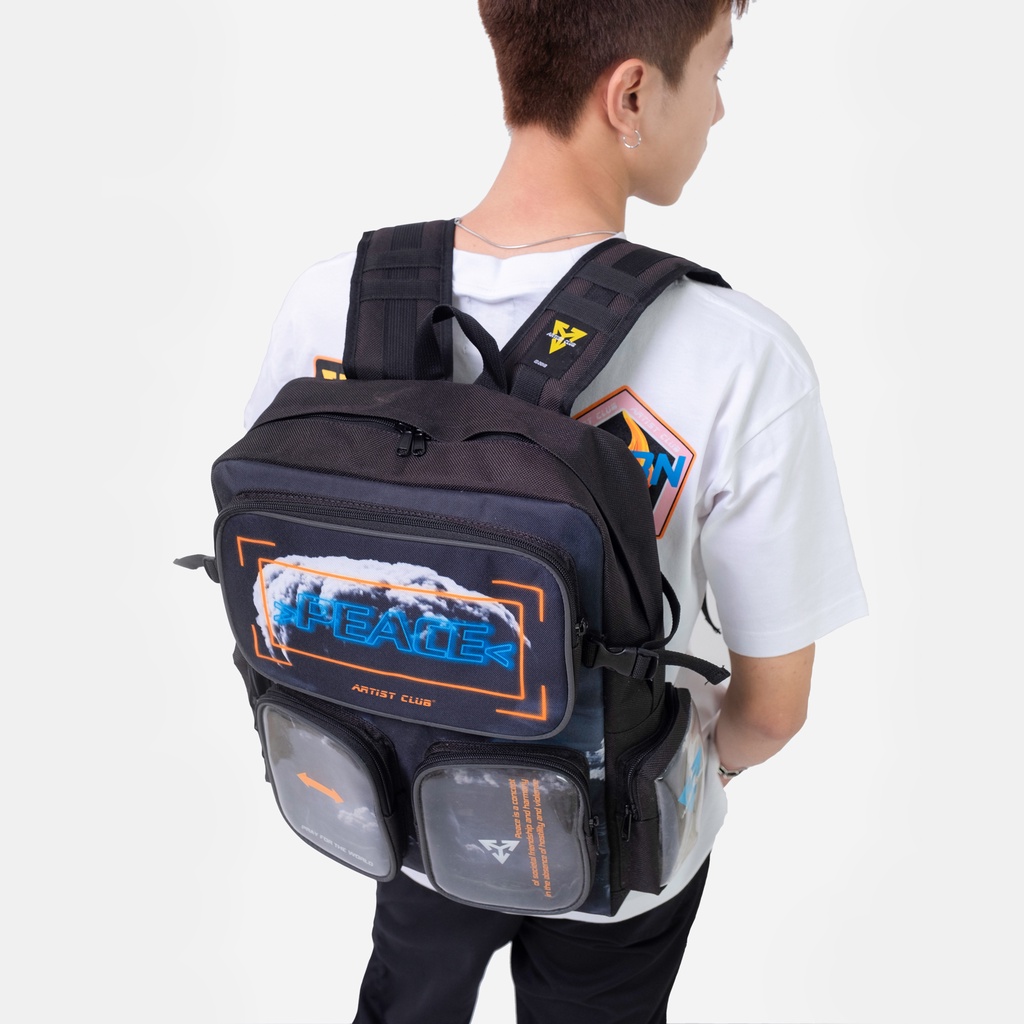 Balo Artist Club PEACE size 45x35x15cm - Kèm box bảo vệ