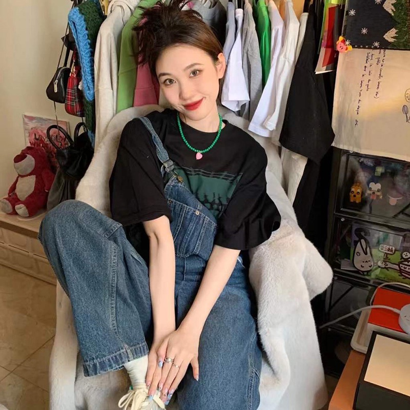 NRVP Áo Thun Tay Ngắn Cổ Tròn Thời Trang Mùa Hè Phong Cách Hàn Quốc Mới