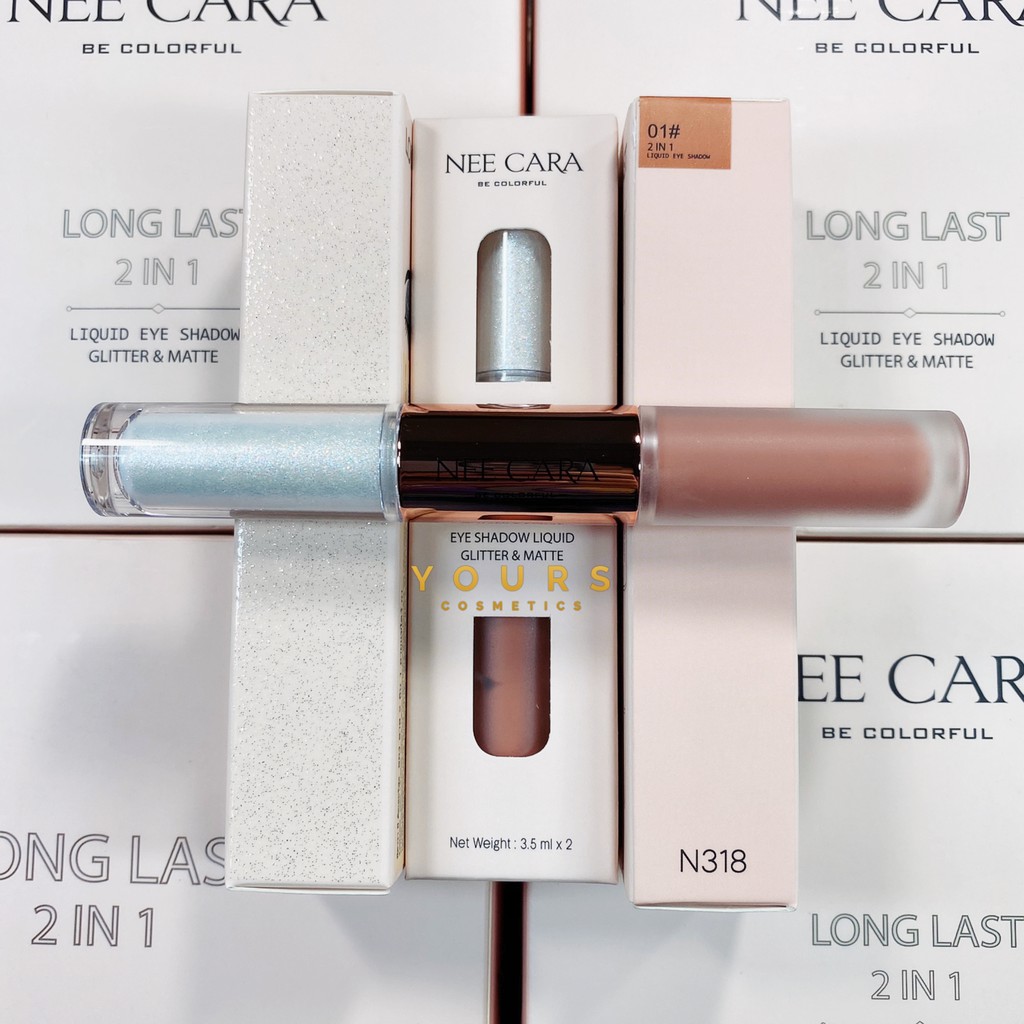 [Auth Thái] Nhũ Mắt Nee Cara Dạng Kem Màu Cam Đất Long Last Eyeshadow Liquid N318 No.01