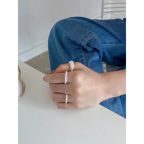 Set nhẫn đơn giản phong cách y2k phụ kiện hàn quốc mới