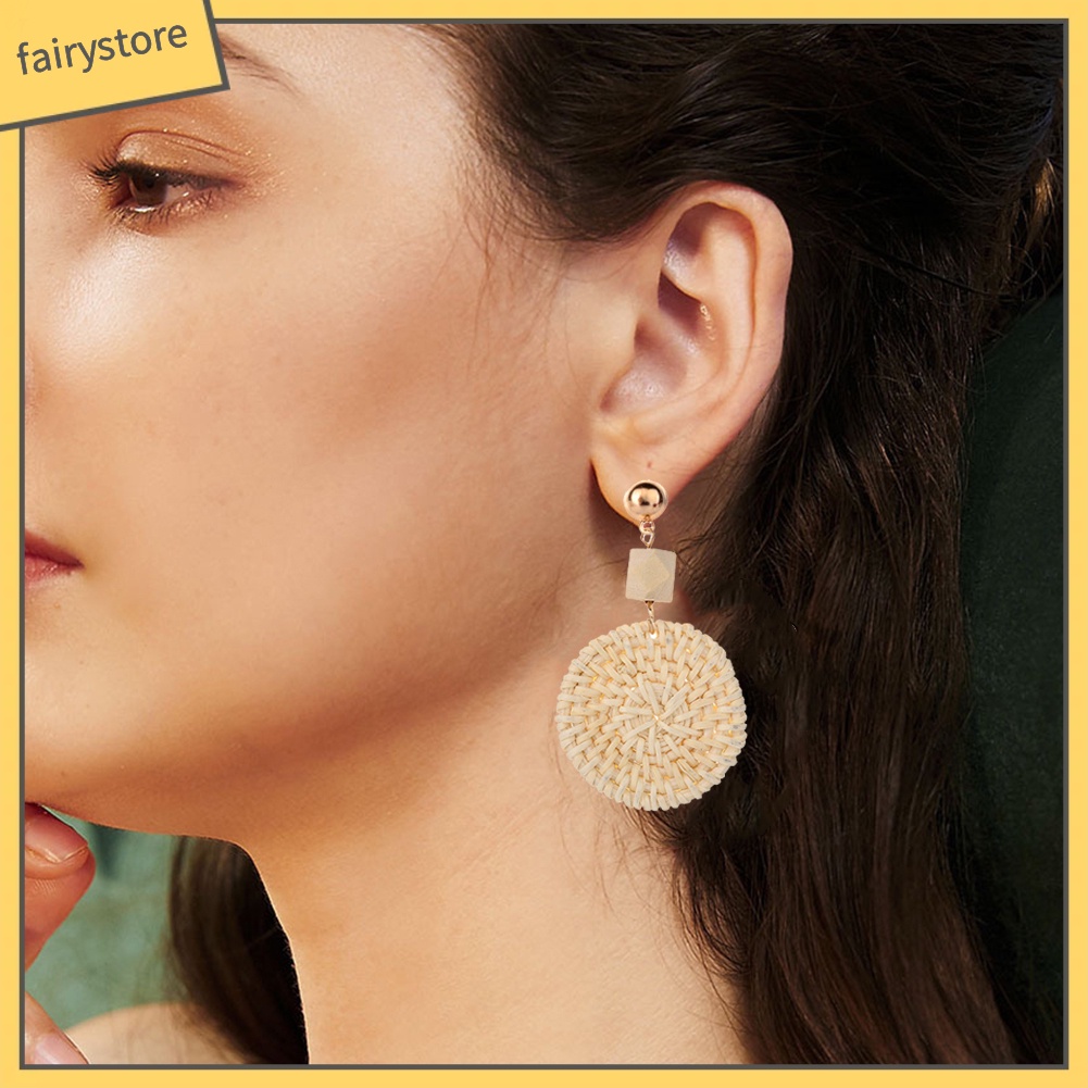 Khuyên tai hình tròn phong cách Bohemian thời trang cho nữ