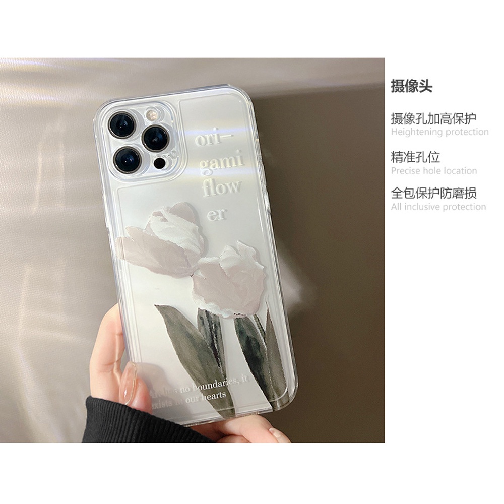 Ốp Điện Thoại Silicon Dẻo In Họa Tiết Hoa Xinh Xắn Cho iphone 14 pro 14 promax 11 12 pro max 13 / 6 / 7 / 8plus / X max
