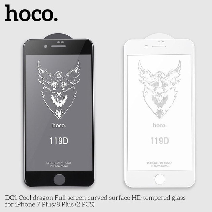 Dán Cường Lực iPhone 7 Plus - 8 Plus Hoco DG1 119D Full Màn Hình