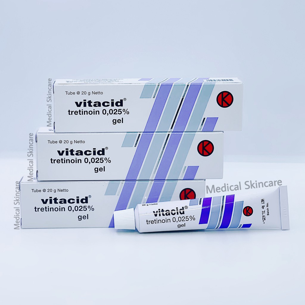 Vitacid 0.025% Tretinoin-Gel hỗ trợ giảm mụn và trẻ hoá da