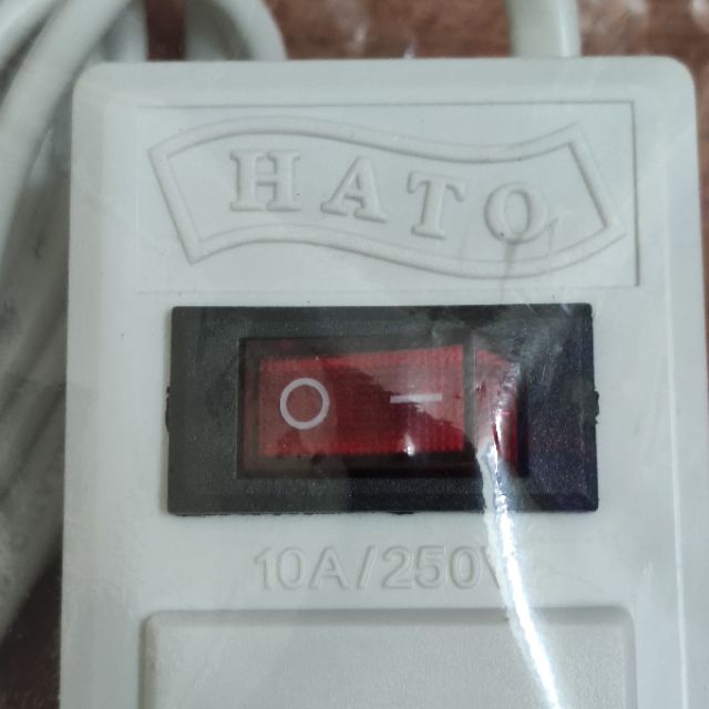 Ổ cắm điện 3 lỗ HATO chịu nhiệt, dây 5M, công suất 2200W