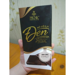 Thanh Socola 100g đen 72% | Henk Chocolate