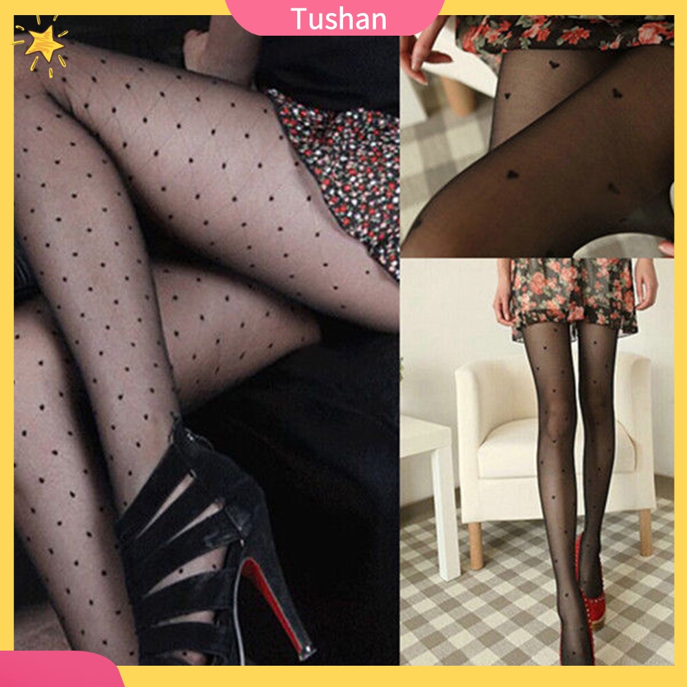 TUSH Women Sexy Star Crochet Fishnet Mesh Pantyhose Ultrathin Stockings Socks Tights