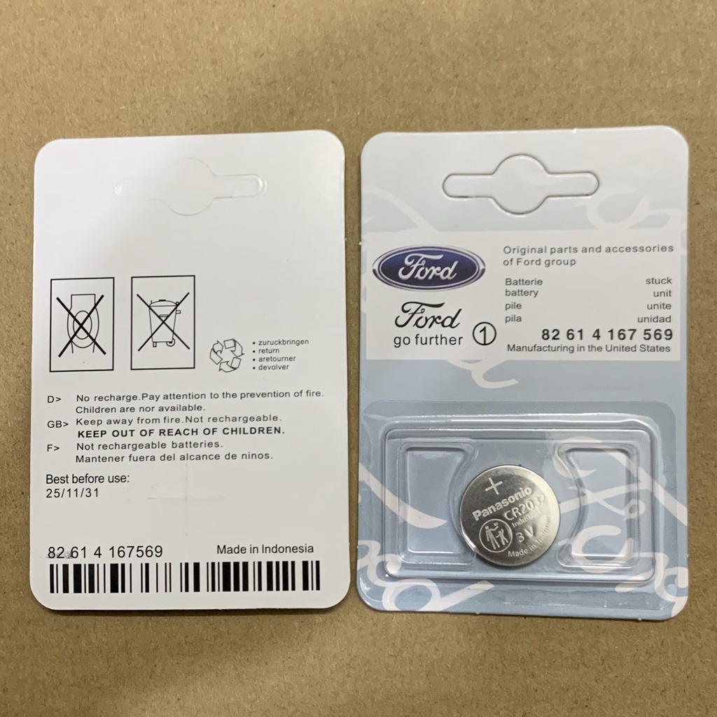 Pin Cúc Áo CR2025, CR2450, CR2032 - Pin Chìa Khóa Xe Ford