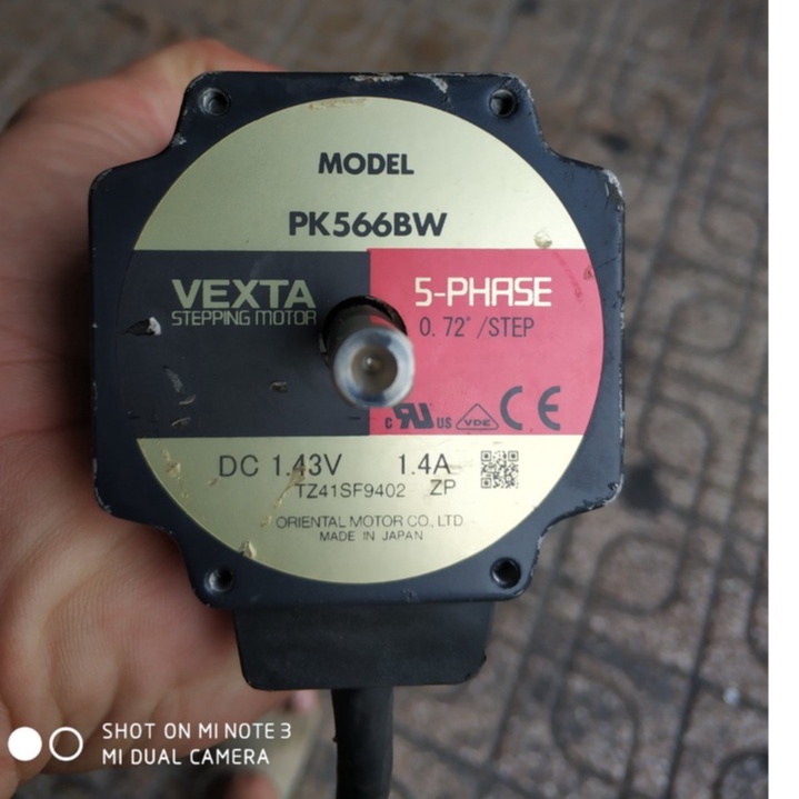 Động cơ bước   5 pha Vexta + hộp số giảm tốc + Driver 5 pha Vexta tháo máy