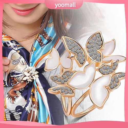 Ghim Cài Áo Hình Đàn Bướm Đính Đá Nhân Tạo Thời Trang Cho Nữ