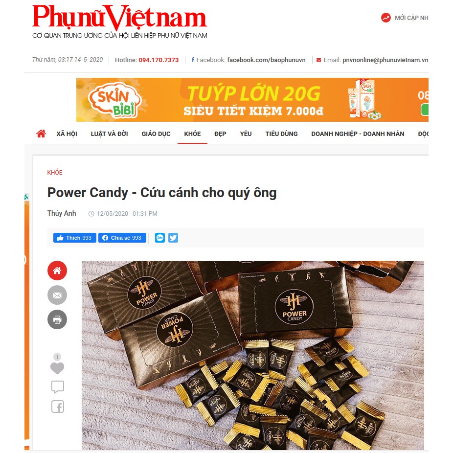 POWER CANDY - Kẹo tăng cường sinh lý nam! | Thế Giới Skin Care