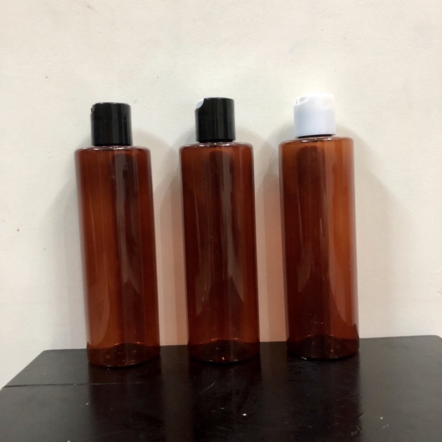 50 Chai nhựa nắp nhấn bật - combo 50 chai nâu 250ml /300ml /150ml /120ml/100ml - chai pet màu nâu nắp nhấn 200ml/250ml