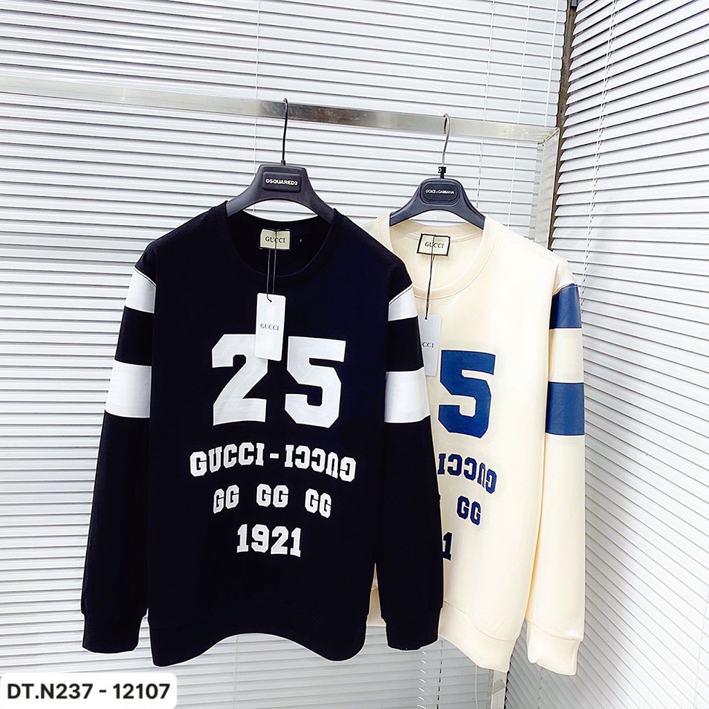 Áo Nỉ Nam Nữ Phối Chứ Gucci Số 25 - Áo Nỉ Phối Chữ 25 Cực Hót Hít