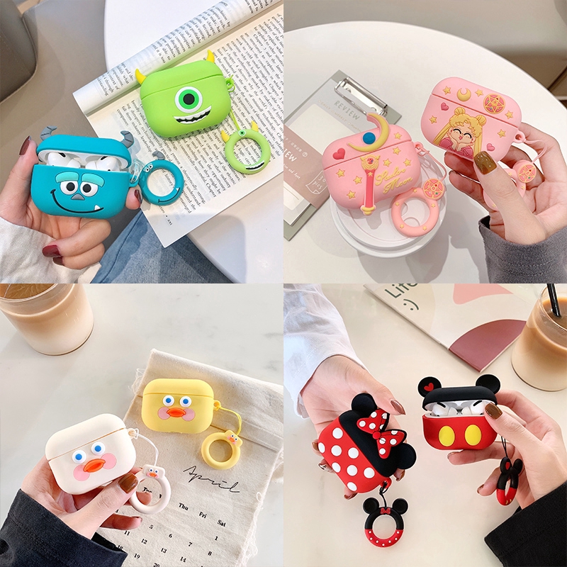 Vỏ bảo vệ hộp sạc tai nghe AirPods pro 3 inPods pro bằng silicon họa tiết hoạt hình Disney dễ thương | BigBuy360 - bigbuy360.vn