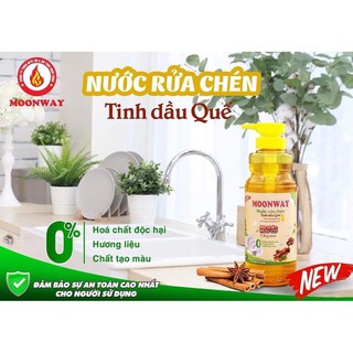 Nước rửa chén tinh dầu quế 1kg moonway