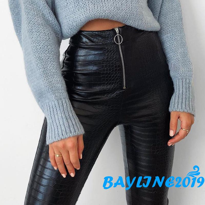 Quần Legging Da Cá Sấu Thời Trang Sành Điệu Cho Nữ