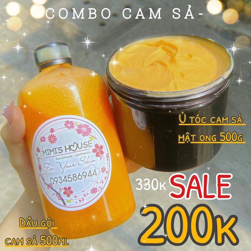 Combo dầu gội + ủ dưỡng cam xả