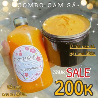Combo dầu gội + ủ dưỡng cam xả