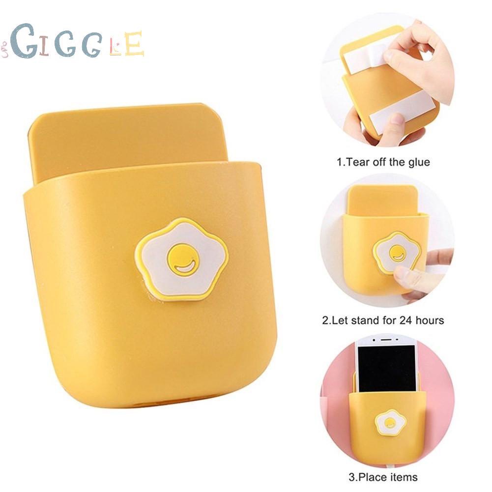 Kệ Dán Tường Giá Treo Tường Để Bút, Điện Thoại, Điều Khiển Máy Lạnh Có Đục Lỗ Sáng Tạo Đơn Giản