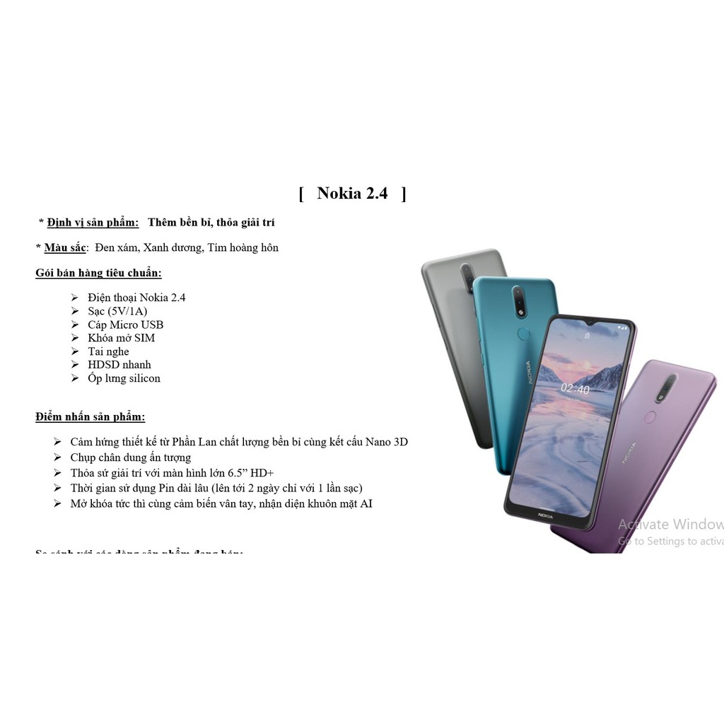NOKIA 2.4 – ĐIỆN THOẠI CẢM ỨNG THẾ HỆ MỚI - THÊM BỀN BỈ, THỎA GIẢI TRÍ – HÀNG CHÍNH HÃNG BẢO HÀNG 12 THÁNG | BigBuy360 - bigbuy360.vn