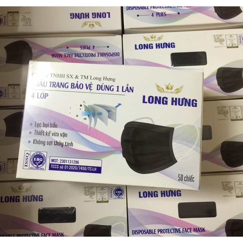 Khẩu trang 4 lớp bo viền kháng khuẩn hộp 50c | BigBuy360 - bigbuy360.vn