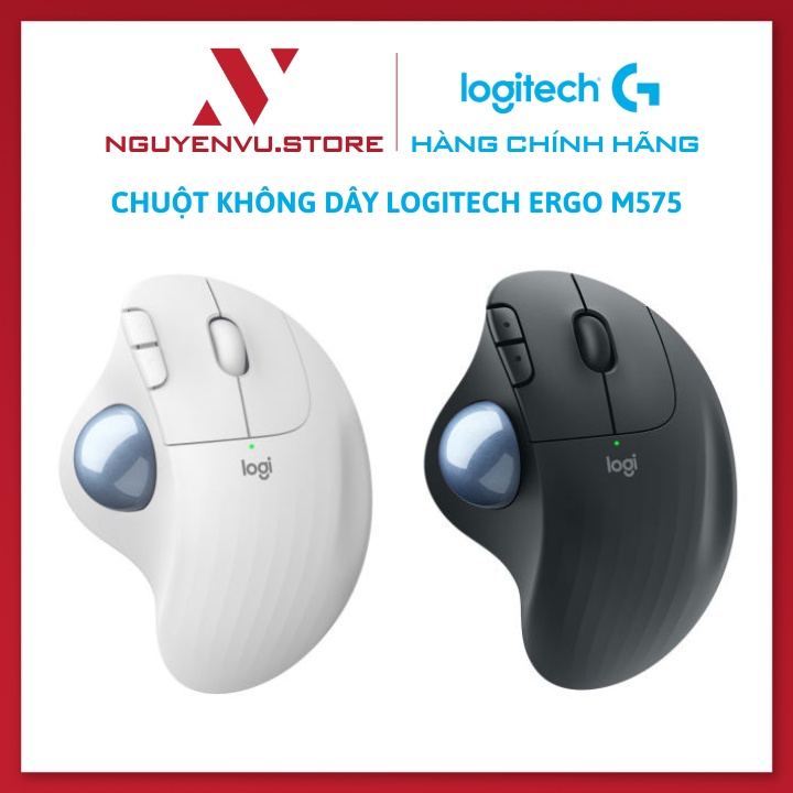 Chuột Không Dây Logitech M575 - Logitech ERGO M575 - ERGO Tracking Ball - Hàng Chính Hãng