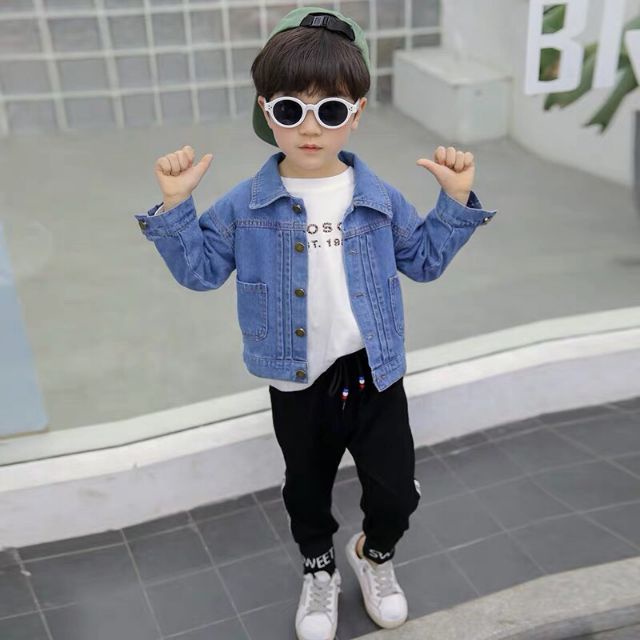 Áo khoác bò hình Mặt Cún cho bé 10-21kg