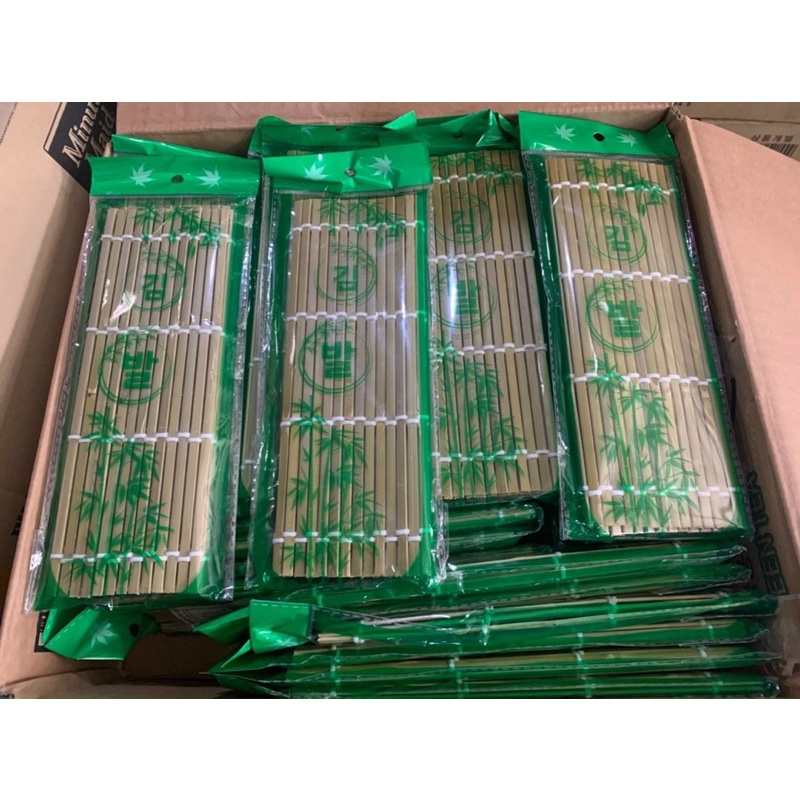 Mành tre Kfood cuốn Gimbap Hàn Quốc thanh tròn/ dẹt