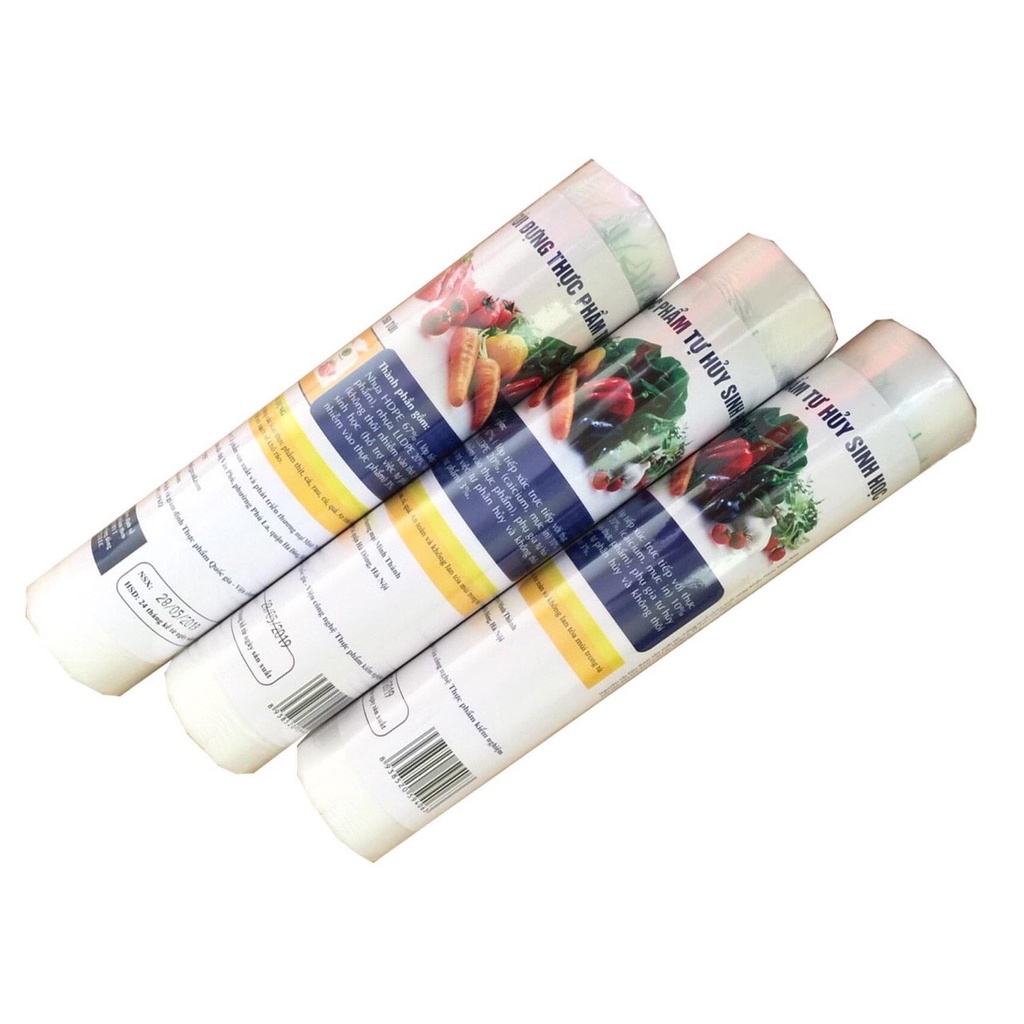 Combo 3 cuộn túi đựng thực phẩm TỰ HỦY SINH HỌC MINHTHANH 30cm x 40cm x 100 túi
