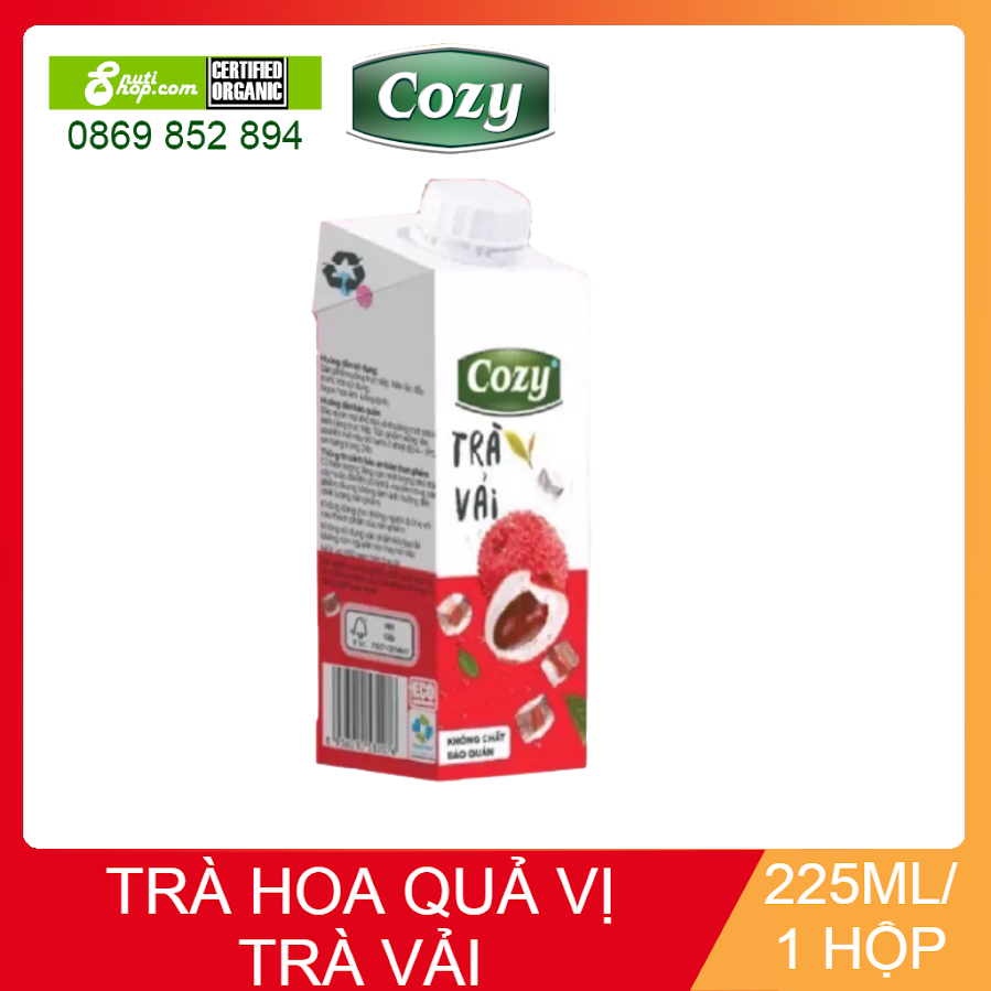 Trà Hoa Quả Cozy Vi Vải 225ML/1 Hộp