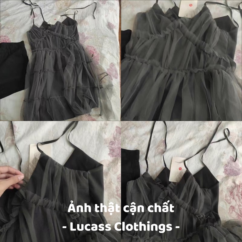 Đầm/Váy 2 dây đen phối ren phong cách hàn quốc (Váy về lại sau tết ÂL) | BigBuy360 - bigbuy360.vn