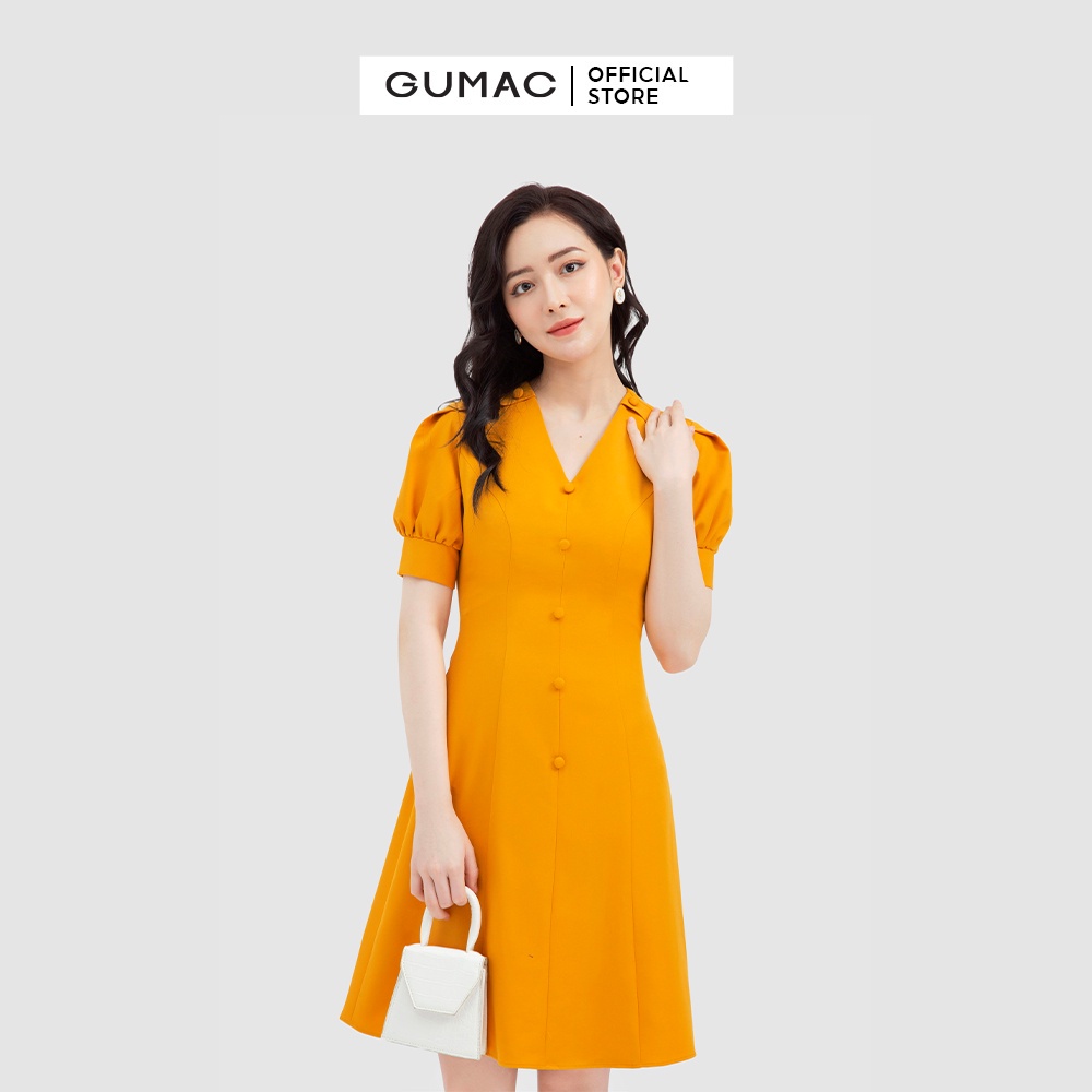 Đầm cổ V phối nút DB927 GUMAC | BigBuy360 - bigbuy360.vn