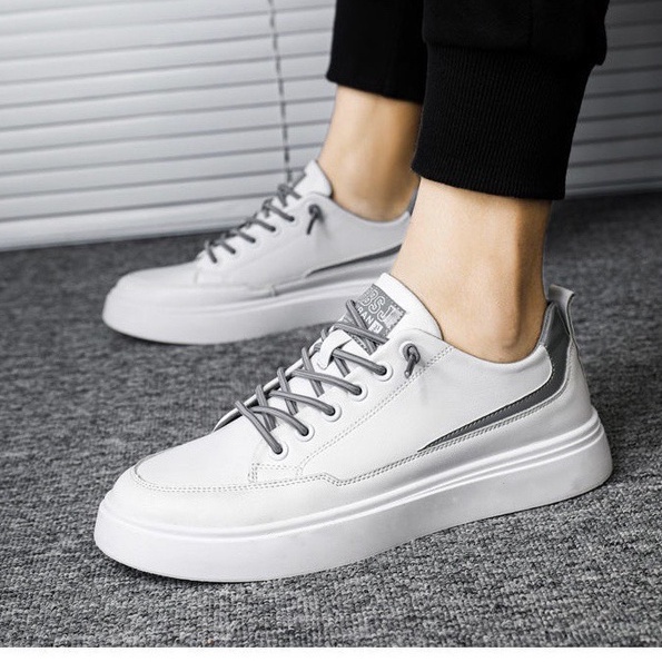 Giày thể thao nam cao cấp hot trend sprot đế cao su non sneaker trắng đen nam nữ cá tính - Mã GDD444