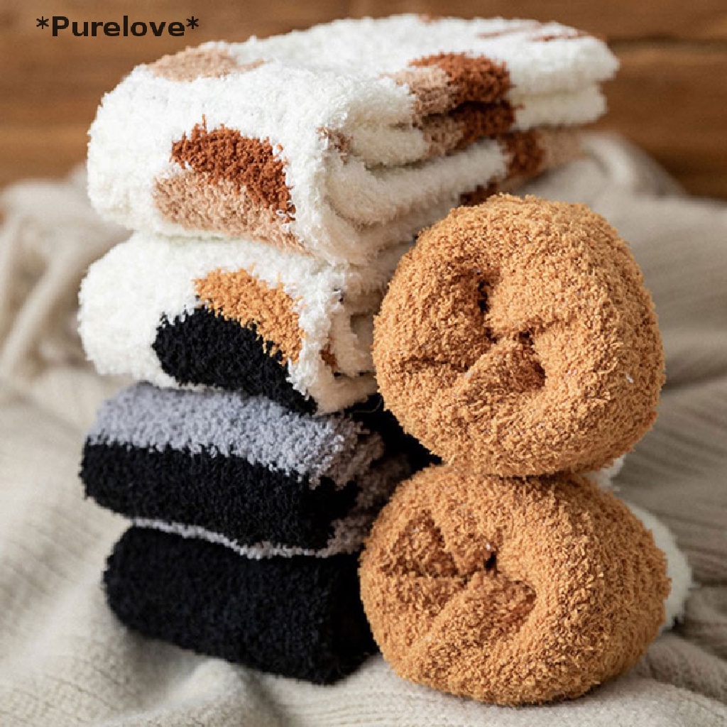 Vớ Cotton Pha Dày Dặn Ấm Áp Thiết Kế Móng Vuốt Mèo Mới Lạ Cho Nữ