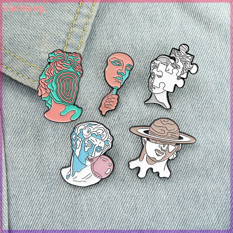 Ghim cài áo 5 kiểu dáng hoạt hình tùy chọn phong cách cá tính