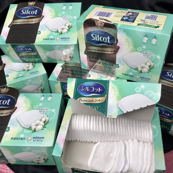 Silcot Bông Trang Điểm (Bông Tẩy Trang) Nhật Bản Cao Cấp (Hộp 66 miếng, 82 miếng)