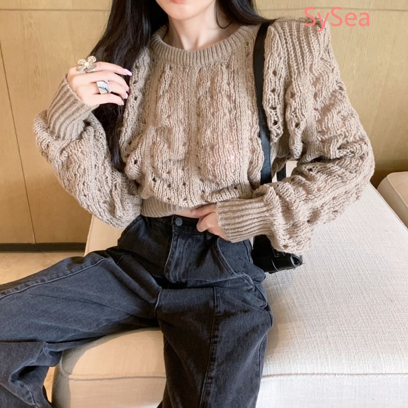 Áo Dệt Kim Thời Trang Retro Quyến Rũ Cho Nữ