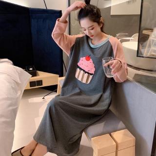 Đầm ngủ dáng rộng dài tay kích cỡ lớn