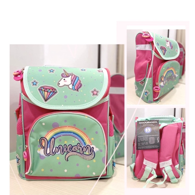 TNS - Balo cho bé [BALO SIÊU NHẸ] [BALO CHỐNG GÙ] Cool kids backpack-màu hồng pony cute dễ thương cho bé