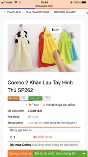 Khăn lau tay hình thú